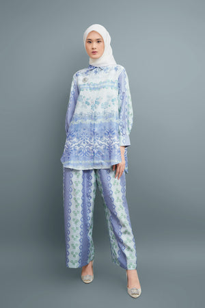 ASHMEERA PLEATED SHIRT - LAVENDER