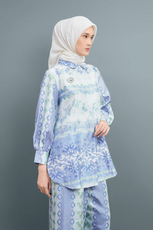 ASHMEERA PLEATED SHIRT - LAVENDER