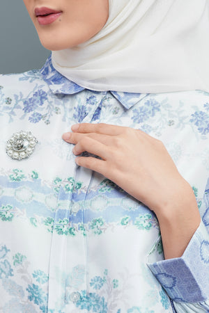 ASHMEERA PLEATED SHIRT - LAVENDER