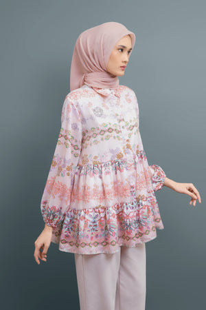 ASHMEERA TIERED SHIRT - PINK