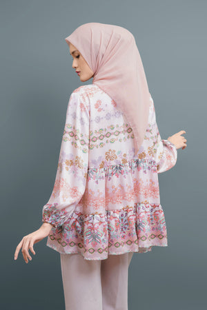ASHMEERA TIERED SHIRT - PINK