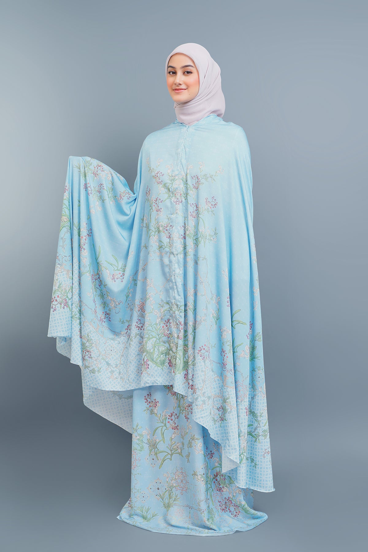 Azalea Prayer Robe - Sky Blue