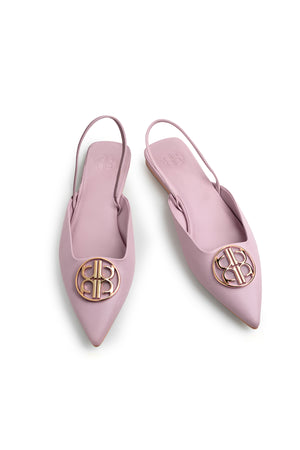 The Camille Slingback Shoes - Rose
