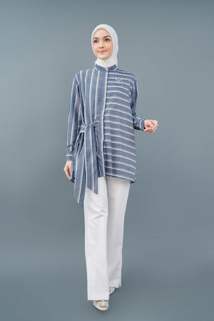 Kiya Stripe Shirt - Grey