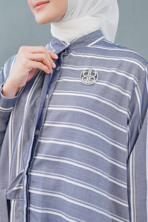 Kiya Stripe Shirt - Grey