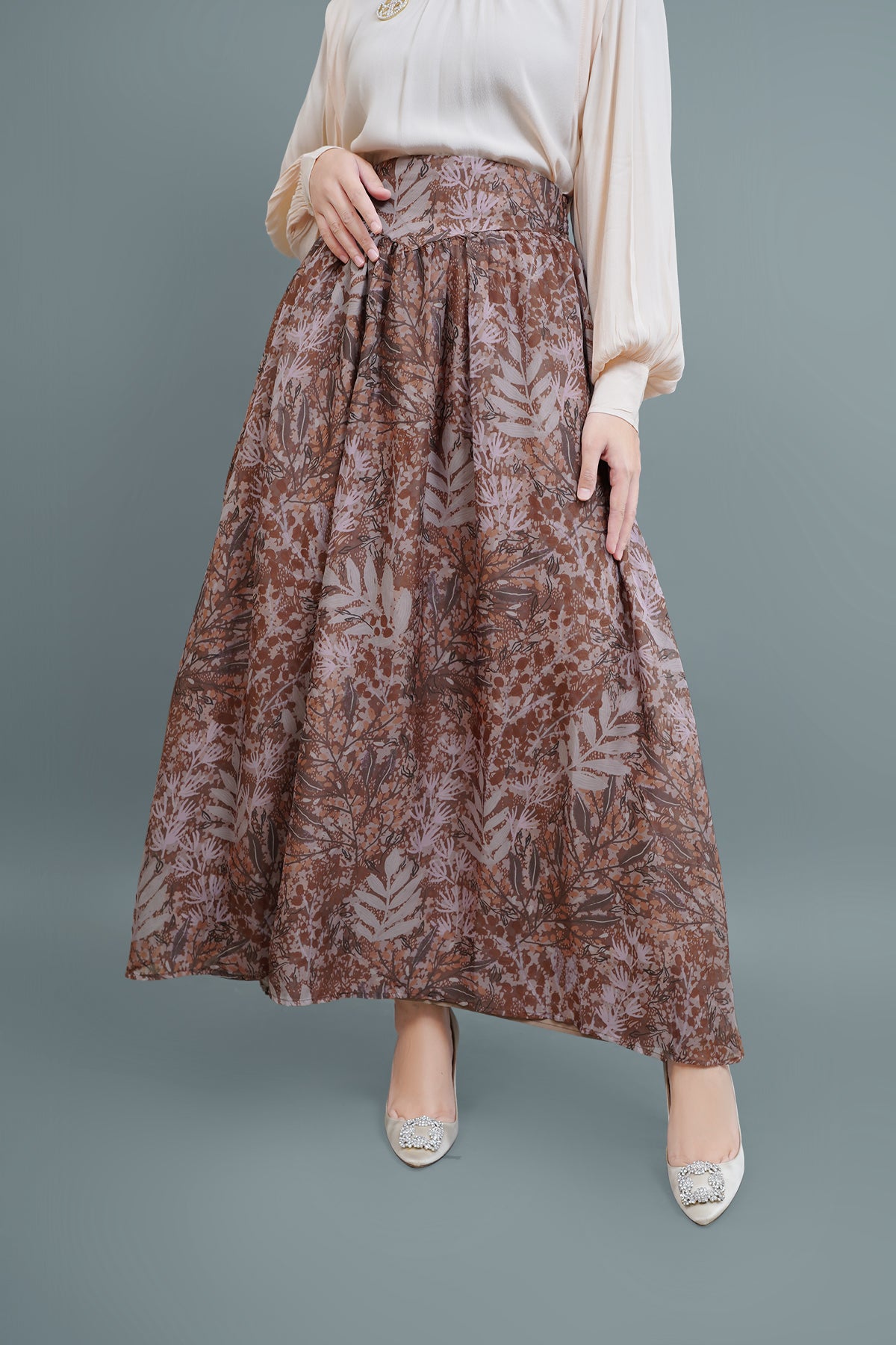 BELLE HIGHWAIST SKIRT-CHOCO