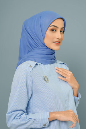 Nada Voile Scarf - Palace Blue