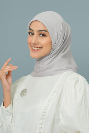 Nada Voile Scarf - Light Gray