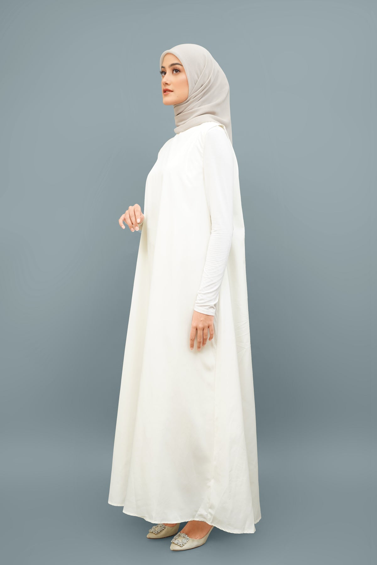 Inner Long Dress Sleeveless - White