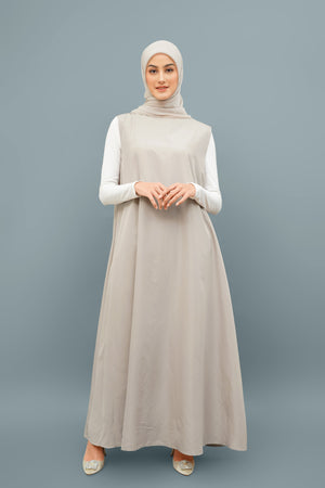 Inner Long Dress Sleeveless - Beige