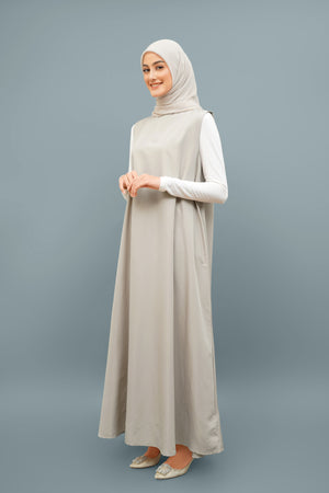 Inner Long Dress Sleeveless - Beige
