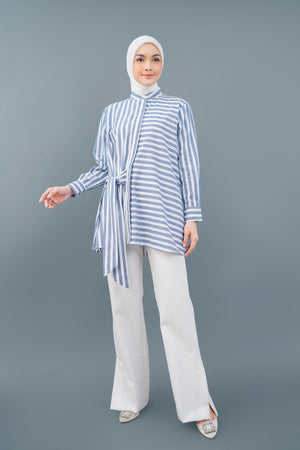 Kiya Stripe Shirt - Blue