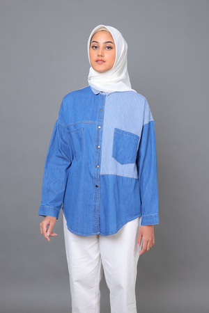 Dayana Stripe Denim - Dark Blue