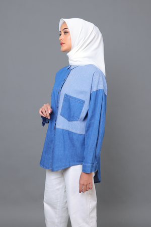 Dayana Stripe Denim - Dark Blue