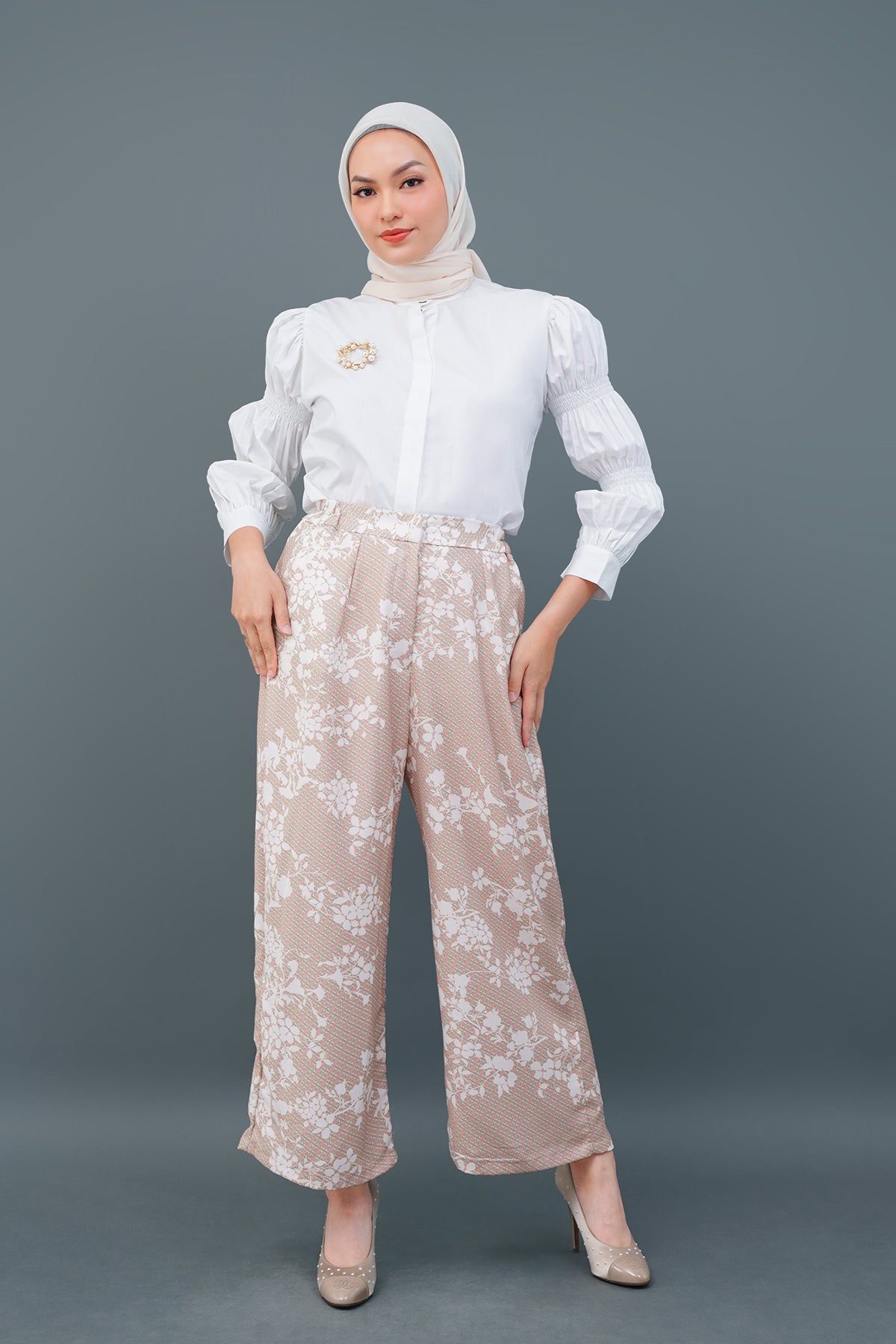 Diannova Flowery Pants - Baby Pink