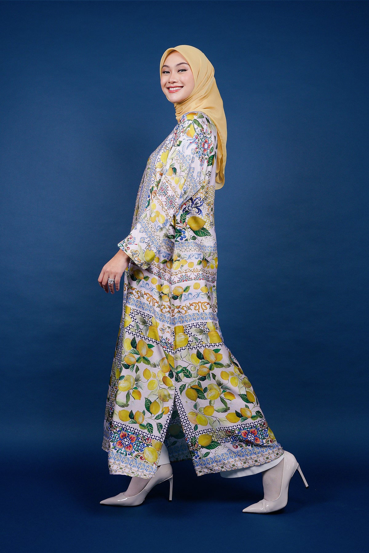 Lemon Long Dress - Multicolor