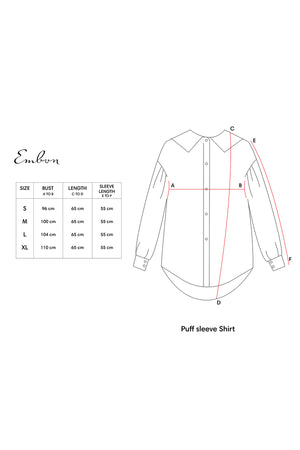 Puff Sleeved Shirt - Navy Blue