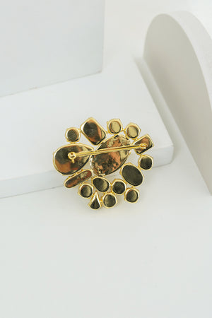 Kayla Crystal Brooch - Gold