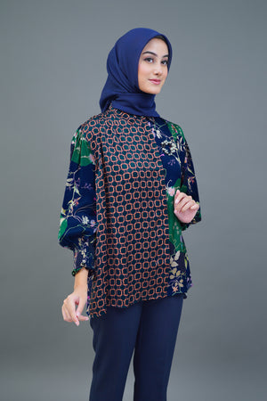 Naraya Mix Shirt - Navy