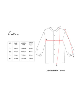 Oversized Shirt - Brown