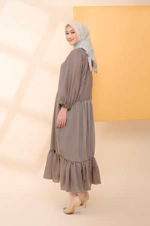 Ruffle Maxi Dress - Army