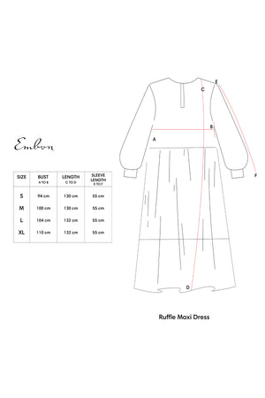 Ruffle Maxi Dress - Army