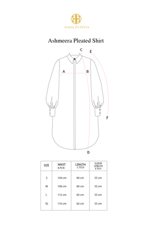ASHMEERA PLEATED SHIRT - CREAM