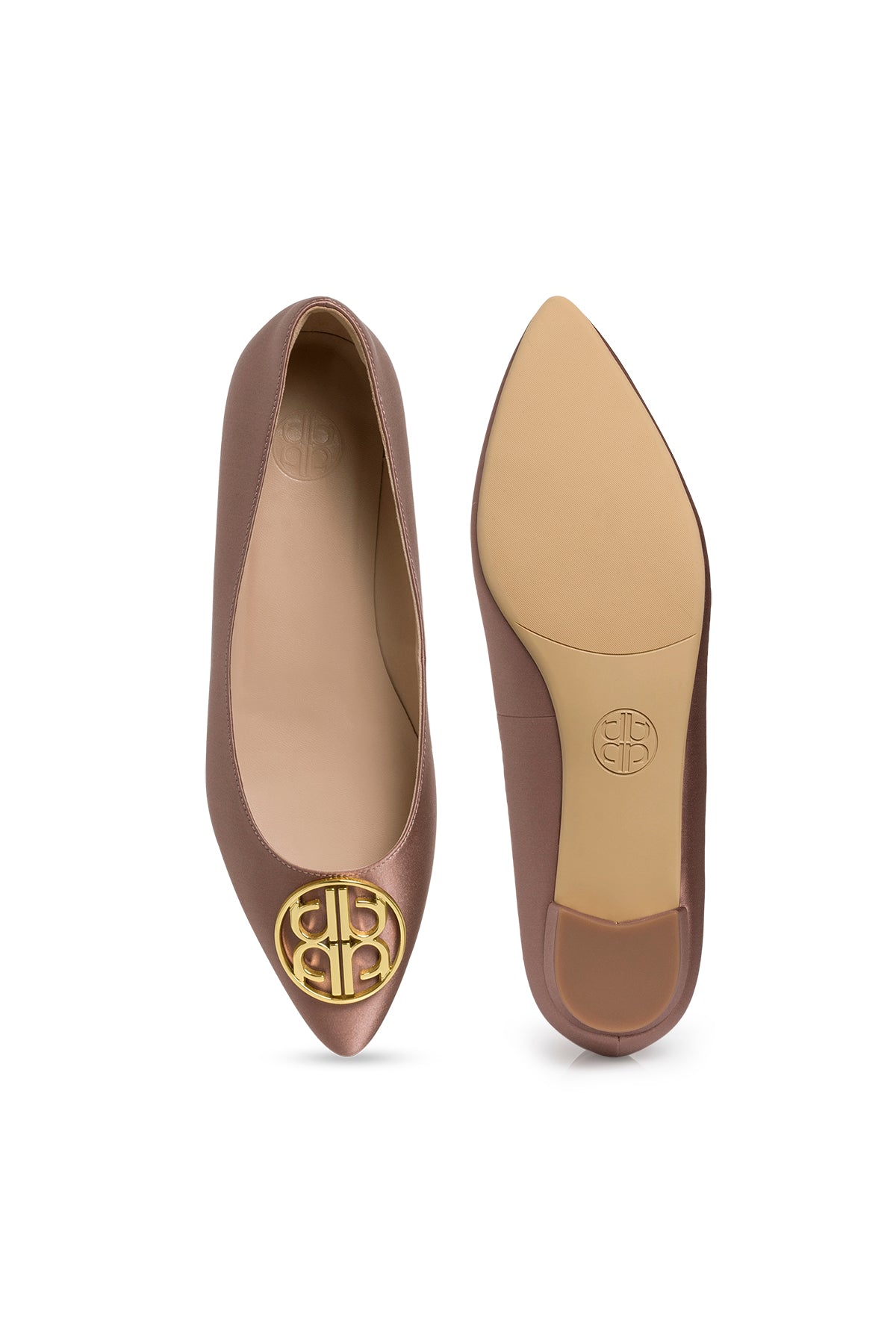 The Camille Satin Shoes - Brown
