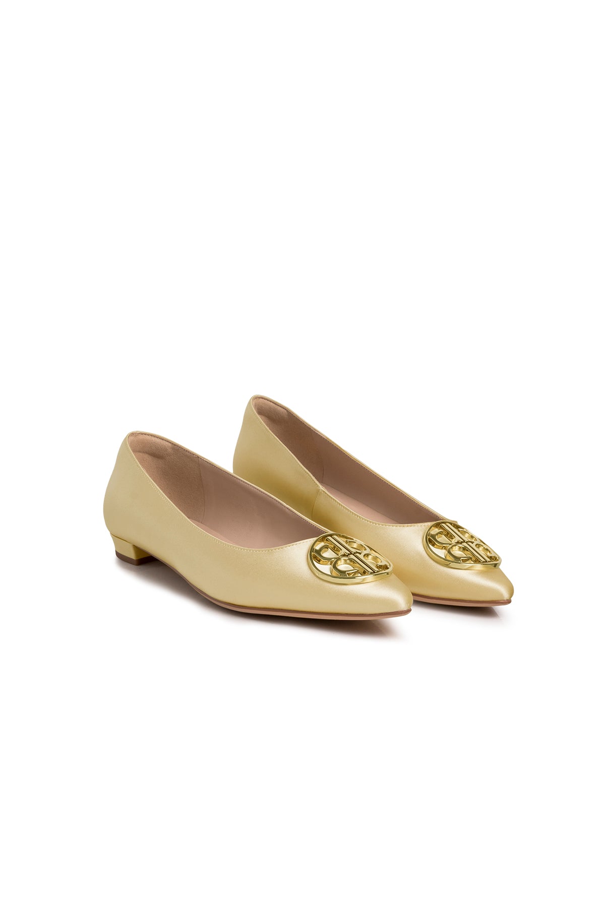 The Camille Satin Shoes - Milky