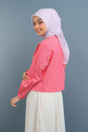 Ziya Cropped Shirt - Peach