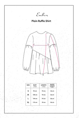Plain Ruffles Shirt Mocca